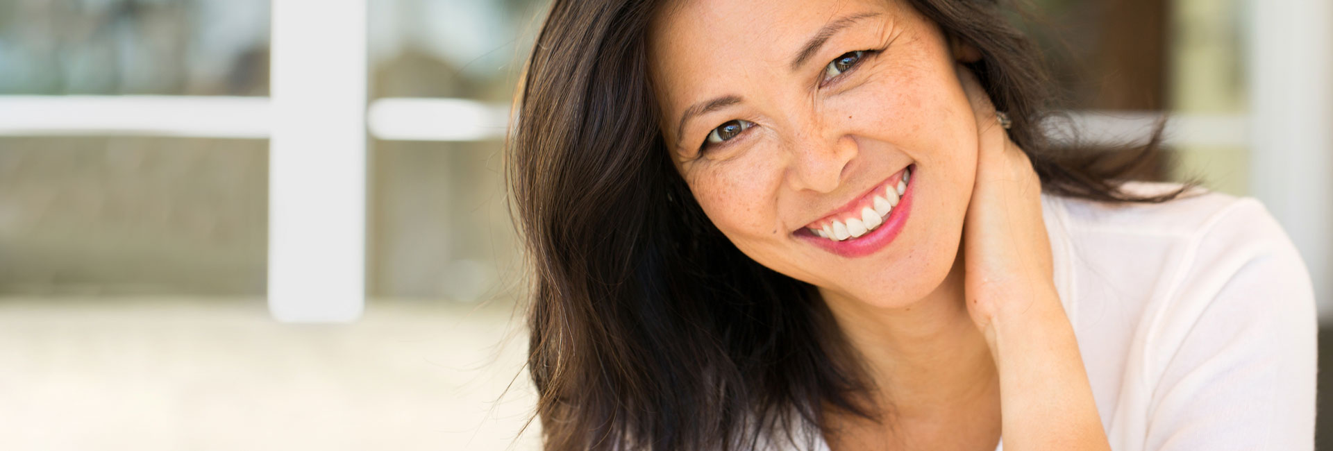 Portrait of an Asian woman smiling